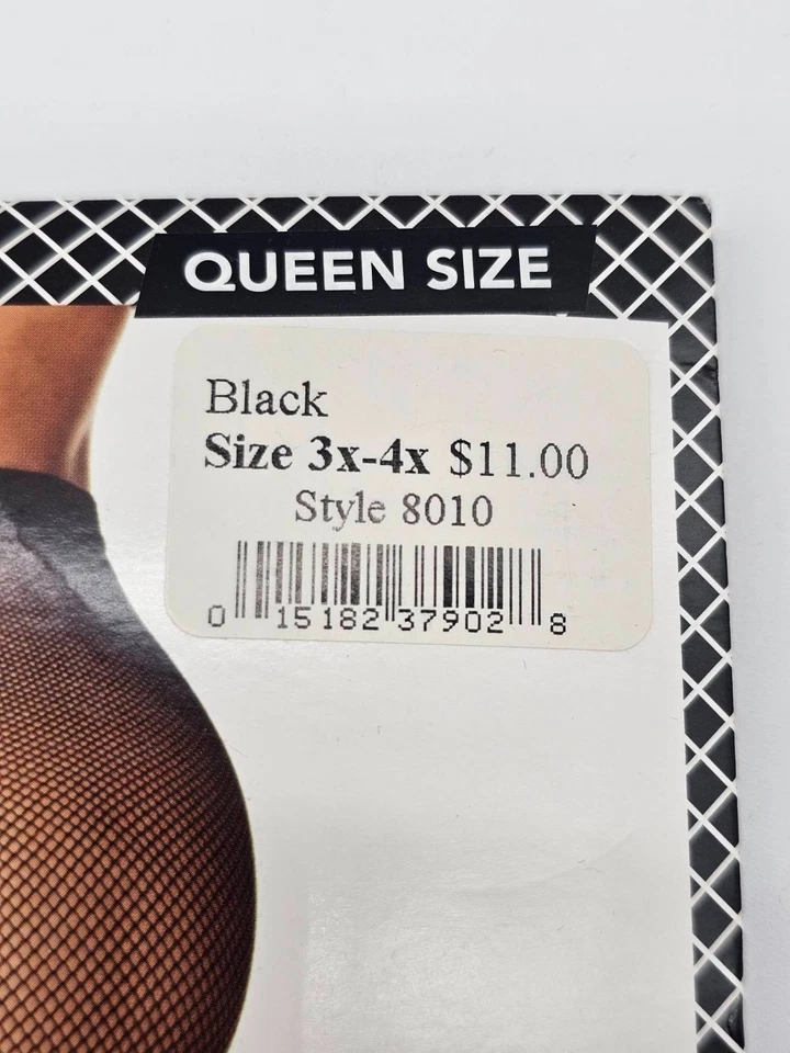 Berkshire Women's Trend Fishnet Queen Size 2 Pair Pantyhose 3X-4X Black Utopia - Image 2 of 4