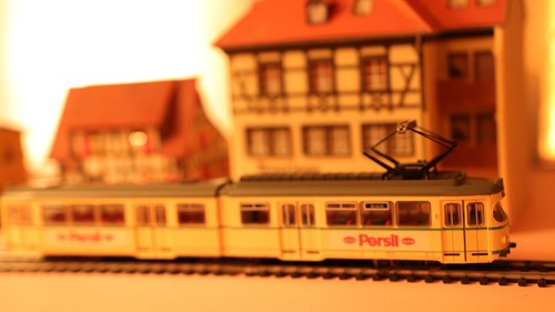 H0 DC Roco 43195 Gelenktriebwagen DÜWAG Straßenbahn "Persil/Henkel" OVP #25 | Condition: Gebraucht