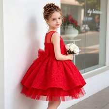 Kdis Wedding Bridesmaid Princess Flower Tutu Dress Girls Pageant Birthday Party