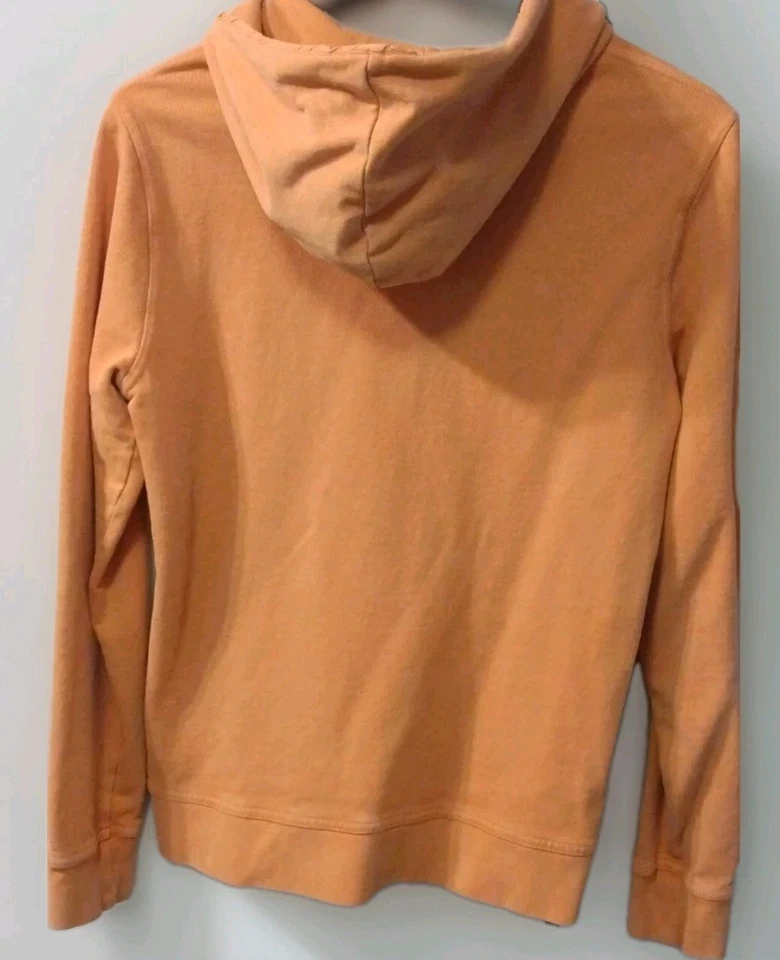Lucky Brand Sweatshirt Mens Small Orange Hoodie Henley Pullover LA Grunge Skater - Image 2 of 4