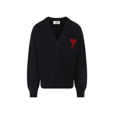 AMI Paris Ami de Coeur V-Neck Cardigan