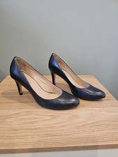 Phase Eight Navy Leather  Court Shoes Size UK 5 EU38