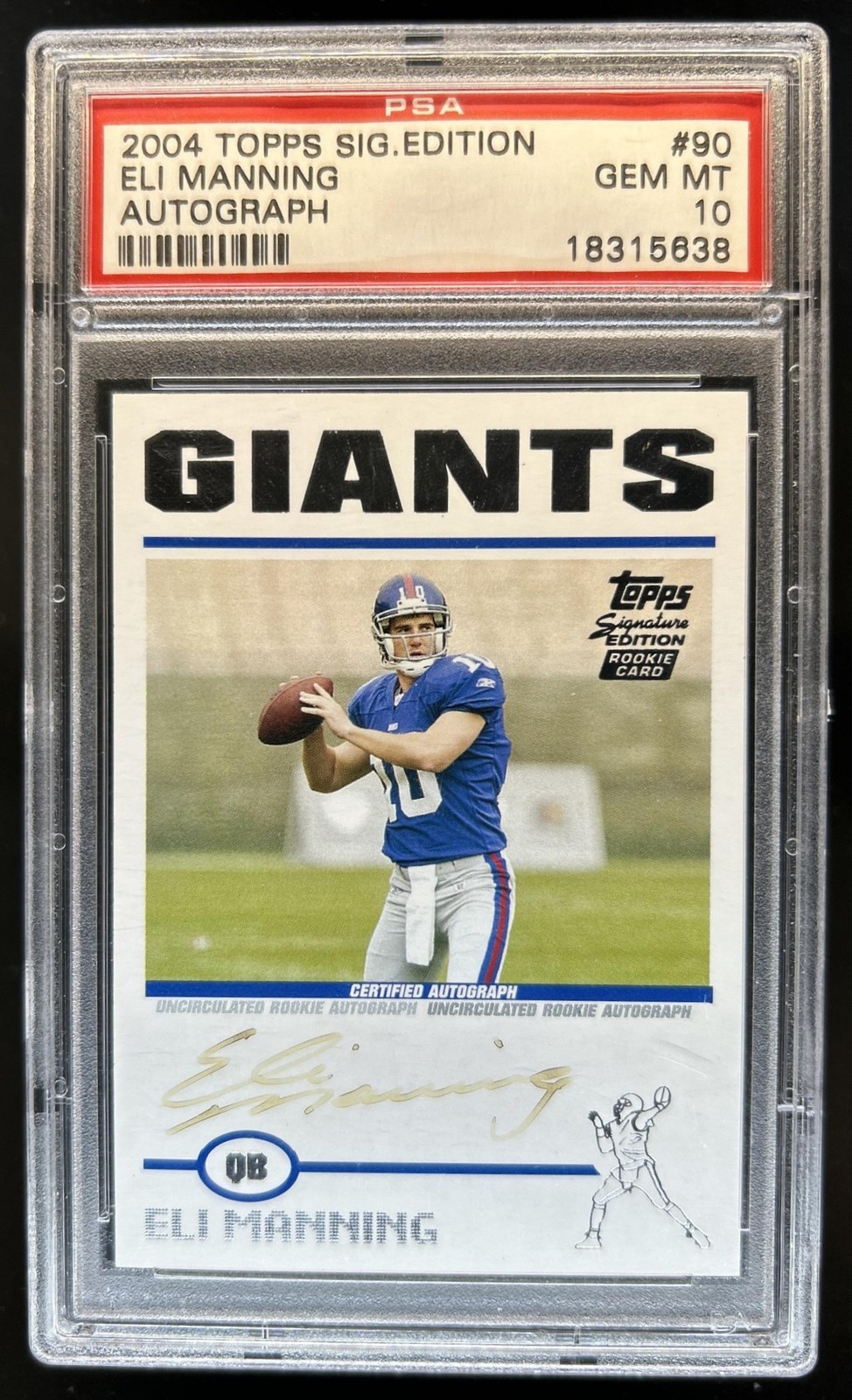 Eli Manning Ultra Season Crowns Autograph #10 Season Crowns-Autograph
