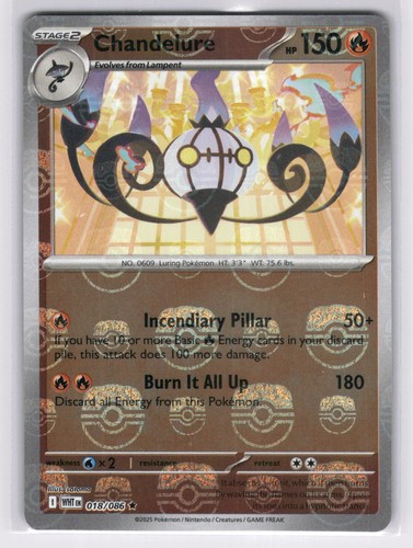 Chandelure (Master Ball Pattern) 018/086 - SV: White Flare