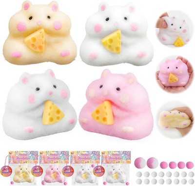 4pcs Taba Squishy Hamster , Big Soft fufu Hamster Squishy , Cute Taba Toys fo...