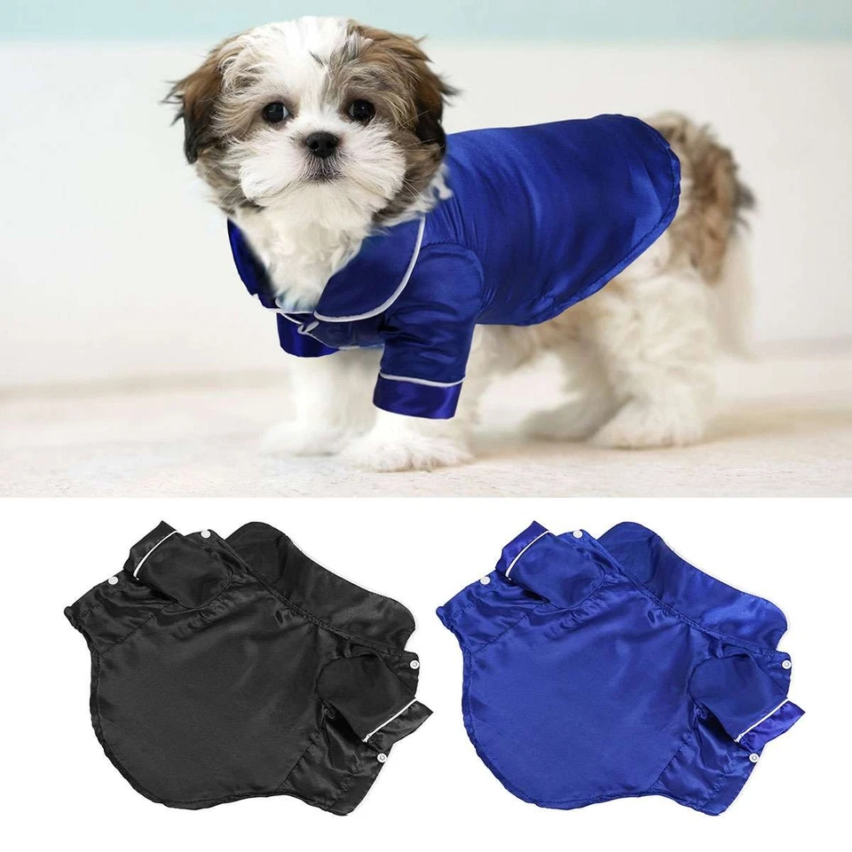 Dog Pajamas Sleepingwear Pet Clothes For Dogs Cat Puppy Jumpsuit Warm Tops US - Image 3 of 4