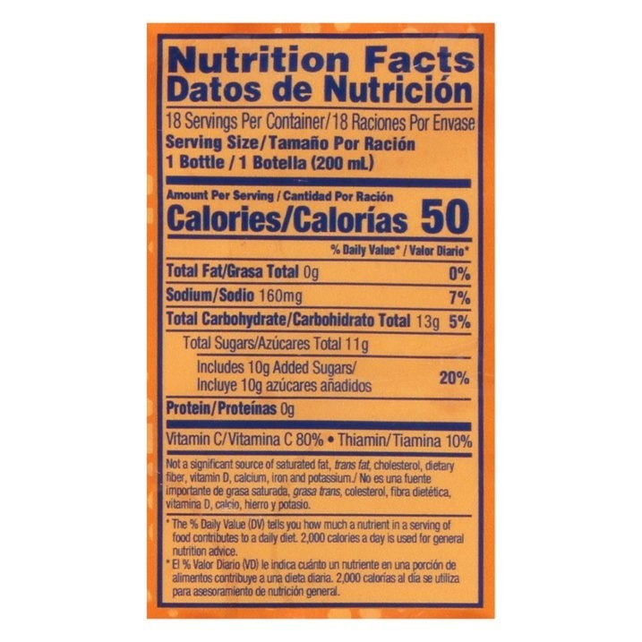 (PACK OF 2) SUNNYD Tangy Shelf Stable Orange Juice Drink, 18 Count, 6.75 fl oz