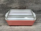 Vintage Pyrex Refrigerator Dish Pink Large # 503 W/ Lid