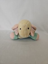 VTG Eden Stuffed Plush Elephant Wind up Musical Toy Small World Pastel Working