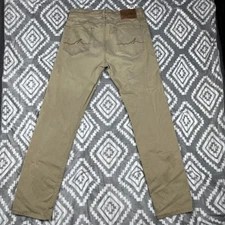 34 Heritage Courage Jeans Mens 35x34(31") Tan Khaki Stretch Straight Lyocell