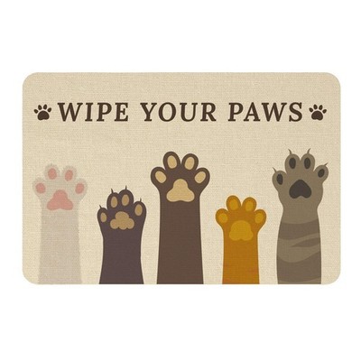 40x60cm Haustürmatte Mit Rutschfester Gummiunterlage Cat Paw Ultra Absorb Mud...