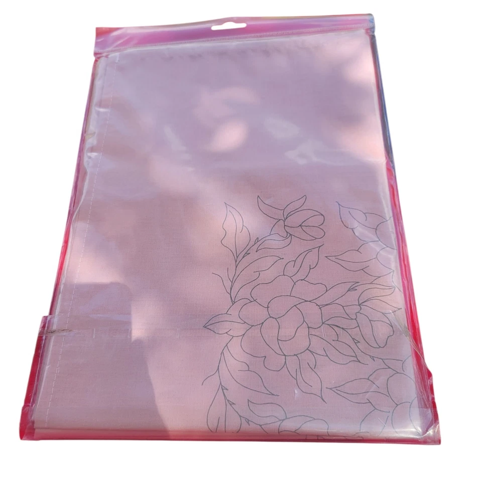 Par de toallas Herrschners rosas rosadas estampadas para bordar 14-486 Foto 2 de 2