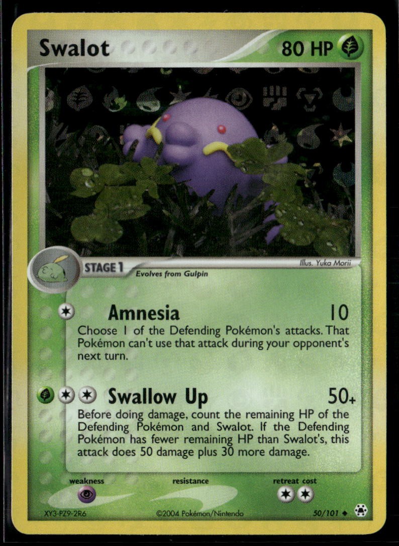 Swalot 50/101 Uncommon Hidden Legends Pokemon Reverse Holo Near Mint
