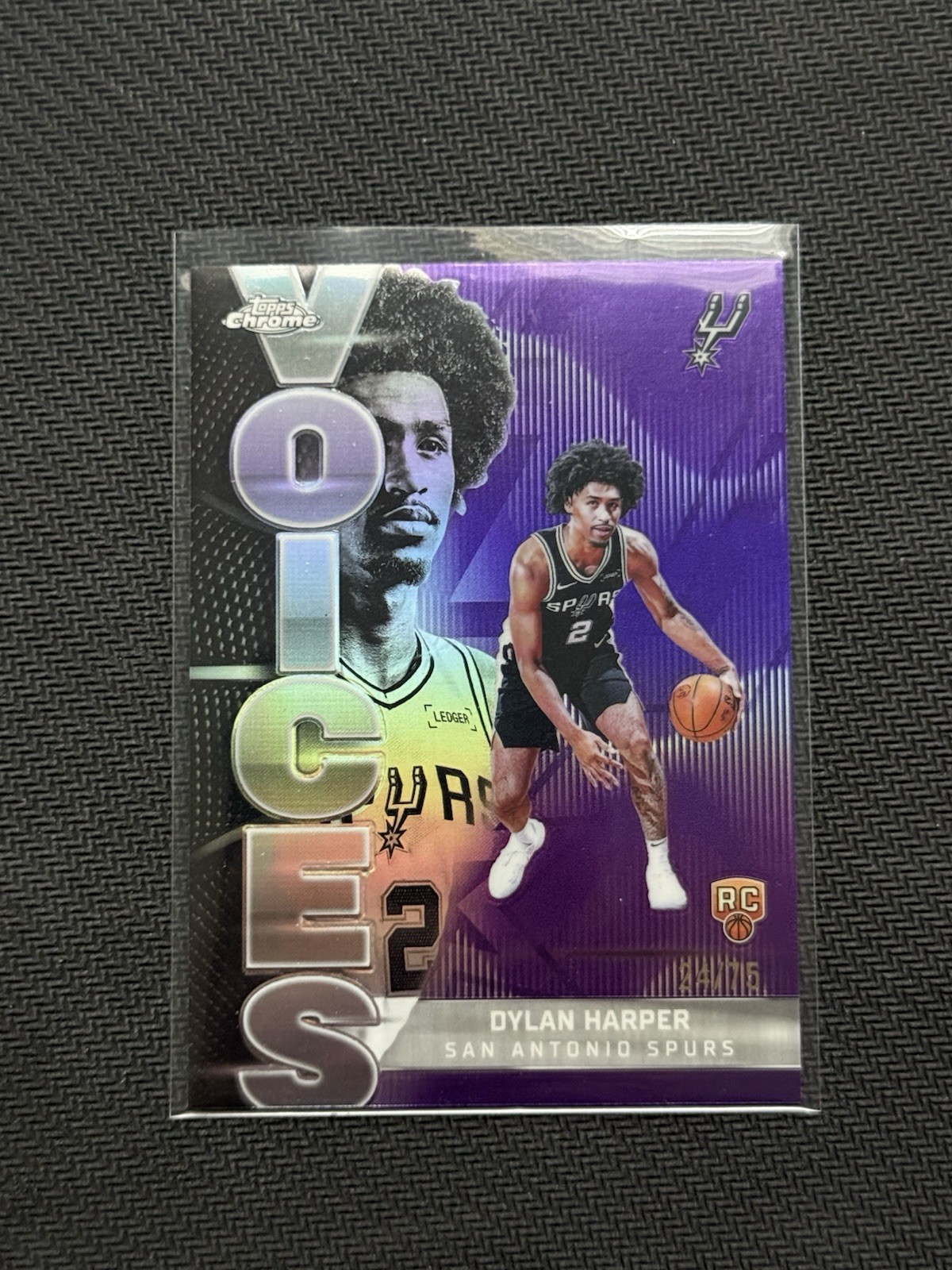 2025-26 Topps Chrome Dylan Harper RC Rookie Voices Purple 24/75 ROTY
