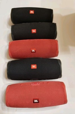 Lot of  5 Defective Jbl Charge 4 Bluethooth Speakers- Power on No sound