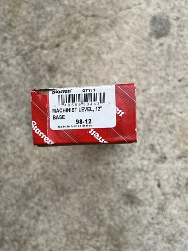 STARRETT MACHINIST LEVEL No. 98 - 12 OPEN BOX