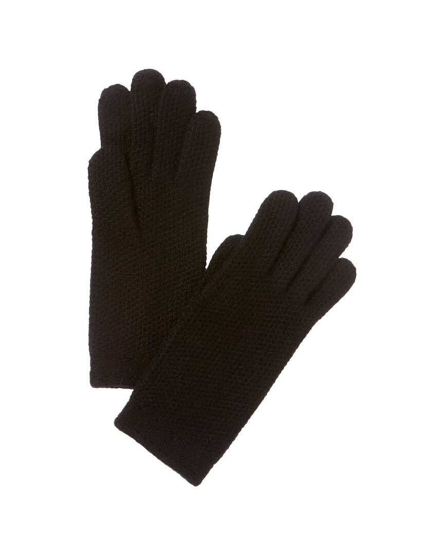 Кашемировые перчатки вязаные в виде сот Phenix Женские черные 4590₽