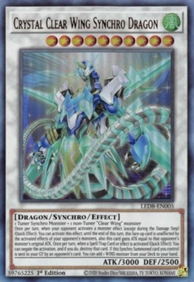 Crystal Clear Wing Synchro Dragon - LED8-EN005 - Ultra Rare - 1st Edition x1 - N