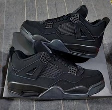 Jordan 4 "Black Cat" Men's Retro Basketball Shoes Mid Top