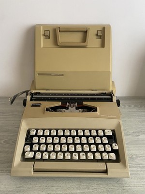 Vintage beige Smith Corona Courier tragbare Schreibmaschine nicht getestet Beschreibung lesen