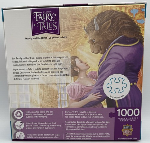 Jigsaw Puzzle 1000 Pieces Classic Fairy Tales 'Beauty & the Beast + Bonus Poster - Picture 3 of 6
