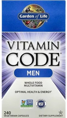 Vitamin Code Men   Raw Whole Food Multivitamin (240 Vegetarian Capsules)