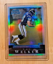 2004  Wes Welker Bowman Chrome ROOKIE # 179 Card 082/500. rookie card picture