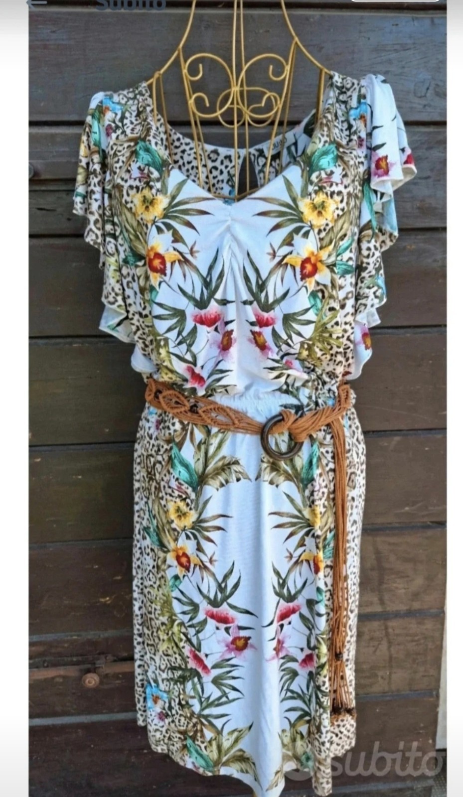 Liu Jo Abito Donna  Taglia L Multicolore Floreale Animalier