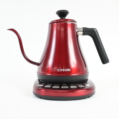 COSORI Smart Gooseneck Kettle Electric for Pour-Over Stainless Steel 0.8L Red