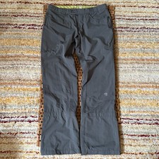 Mountain Hardwear Grey Soft Shell Hiking Trekking Pants Women's Size 8 Large