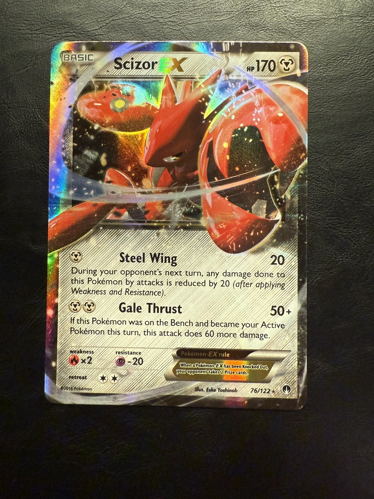 Pokemon TCG Scizor EX 76/122 XY Breakpoint Ultra Rare Holo Card
