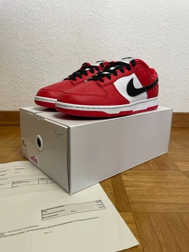 Nike Dunk Low Retro Nike ID Chicago Red Sneaker Sportschuhe NEU EU 43 US 9.5