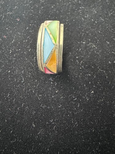 Mosaik Ring Silber 925er Emailliert - Bild 5 von 8