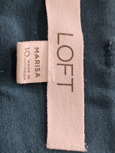 Ann Taylor LOFT türkis Marisa The Riviera Knöchelhose Größe 10 Taschen Reißverschluss 26" Zoll - Bild 9 von 12