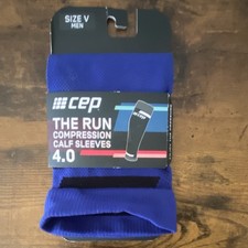 CEP The Run Compression Calf Sleeves 4.0 Blue Size V Men Running Athletic