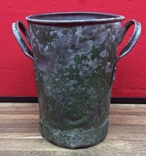 Vintage galvanised Tall bucket vase tub pail shop display home Florist display 