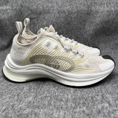 Gucci Run GG Sneaker Womens 37 US 7 Beige Ivory Interlocking G Italy