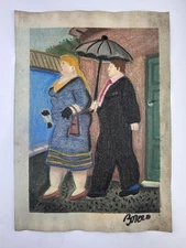 Fernando Botero COA Art Painting Original Drawing Vintage Paper Signed