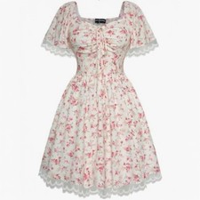 Scarlet Darkness Women's Summer Floral Corset Dress Ruched Bust - XL - NWT