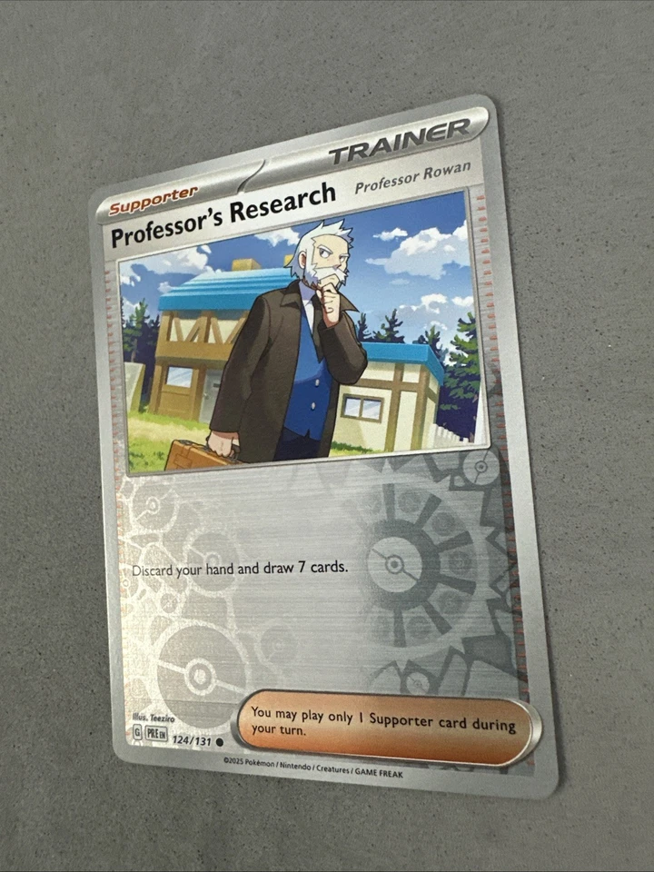 Pokemon TCG * SV Prismatic Evolutions * 124/131 PR Professor Rowan C REVERSE HOL - Image 2 of 4
