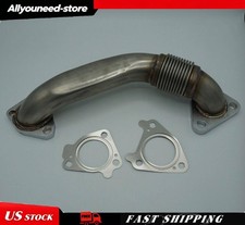 6.6l Duramax Heavy Duty Upgraded 304ss Up Pipes W Gaskets For 01-16 Gmc Chevy