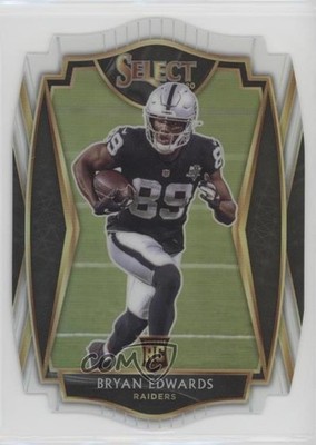 2020 Panini Select Premier Level White Prizm Die-Cut Bryan Edwards Rookie RC 0b3