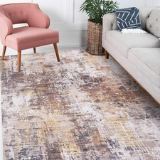 Washable 5x7 Area Rugs - Large Rug for Living Room Stain Resistant Carpet Abs...