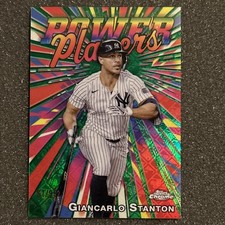 2025 Topps Chrome Logofractor Green Power Players Giancarlo Stanton PP-13