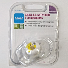 MAM Pacifier Newborn Orthodontic Silicone -BPA BPS Free- Teddy Bear Baby Infant
