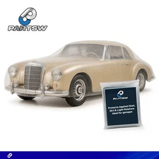 PartsW 2Pc Clear Universal Car Cover Rain Dust Garage Disposable 12x22 feet