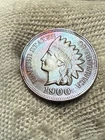 1900 Indian Head Cent Penny Lustrous AU+ High Grade Toned Red Hue