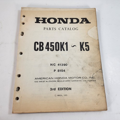 #ad OEM Honda Parts Catalog List Fiche CB450 K1 K5 1968 1972 CB 450 $89.00
