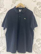 Lacoste Polo Shirt Mens XXXL 9R Black Short Sleeve Collared Embroidered Logo