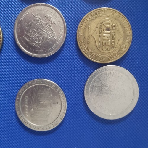 Lot von 16 Vintage $1 Casino Spielmarken Las Vegas, Nevada, verschiedene Casinos - Bild 9 von 11